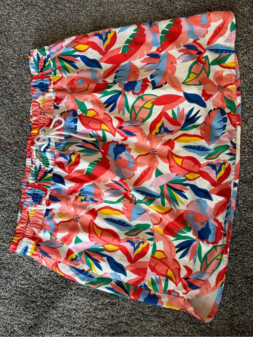 St. John’s Bay Vibrant Floral Swim Skort - Coral, Blue, Green, Yellow